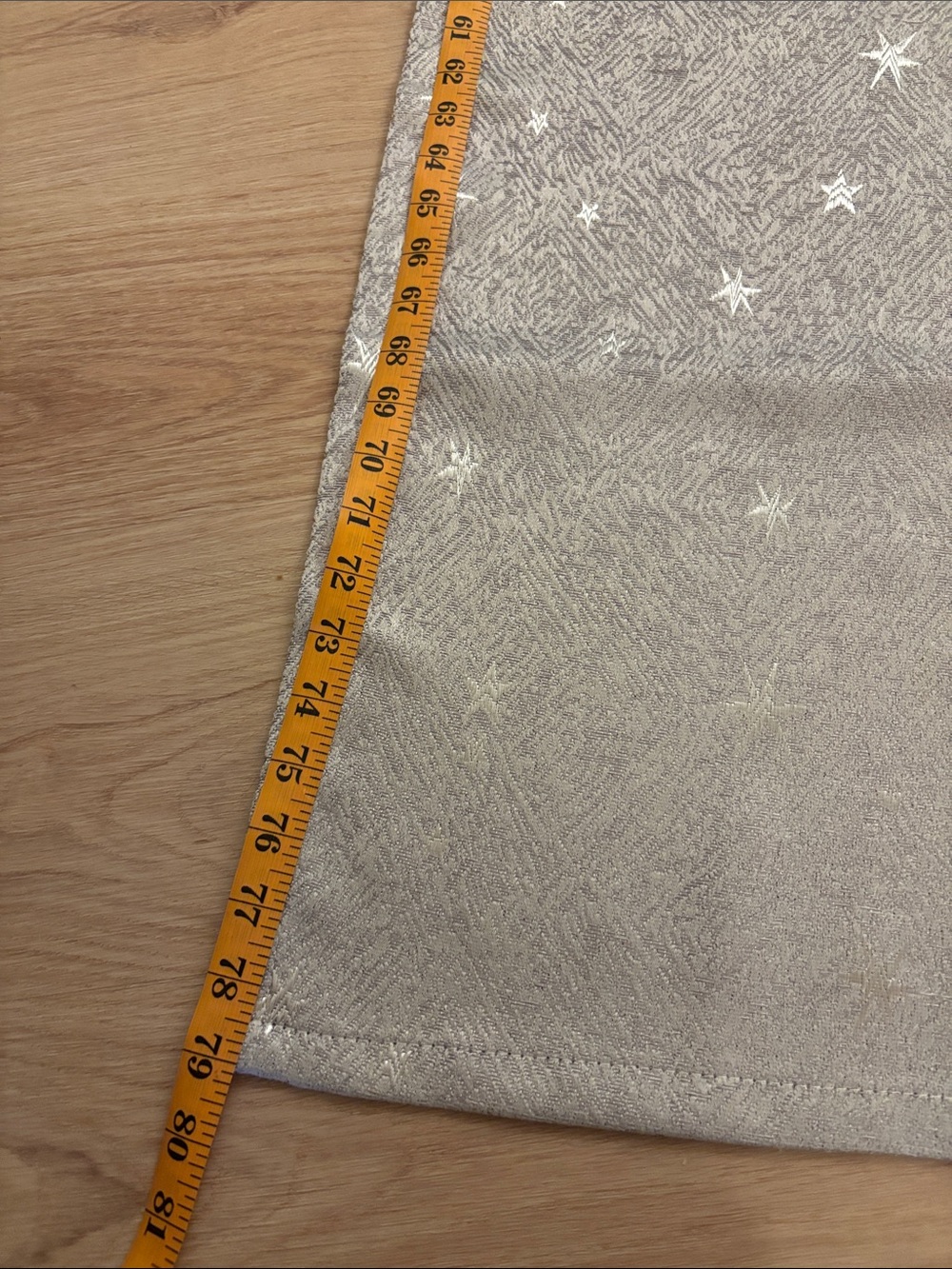 Silver Star Pattern Grommet Curtain Panel - Picture 3 of 7